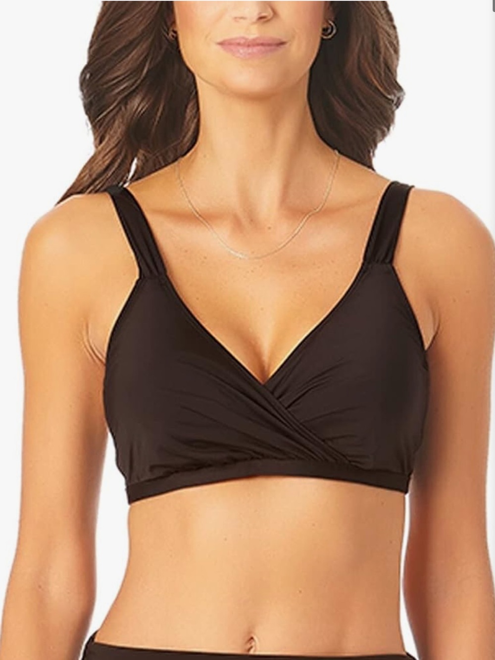 Anne Cole Live In Color Black Hidden Underwire Bikini Top Size 34DD/36D NWT - Picture 2 of 9